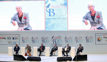 Giám đốc IMF Christine Lagarde và các Bộ trưởng Tài chính G20 tại Hội nghị.